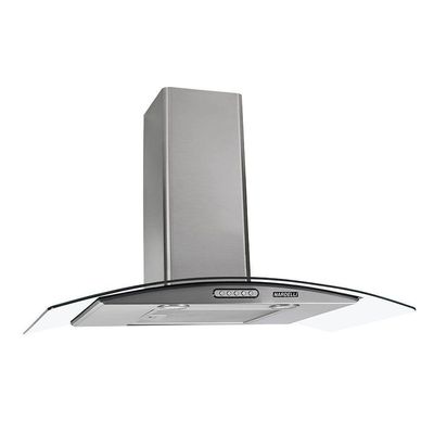 Coifa De Parede 80cm Vidro Curvo Duto Slim Nardelli Inox 220V