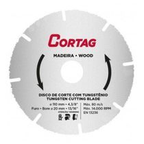 Disco De Corte Tungstênio Para Madeira Cortag 110mm