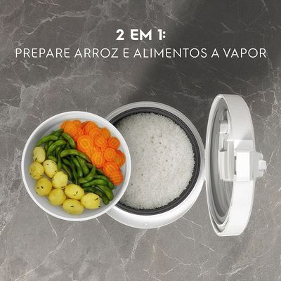 Panela de Arroz Elétrica Electrolux por Rita Lobo 3,5L Branca Efficient Visor Glass (ERC31) 220V