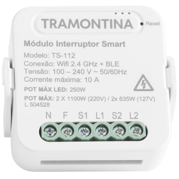 Módulo Interruptor Smart Tramontina Com 2 Canais
