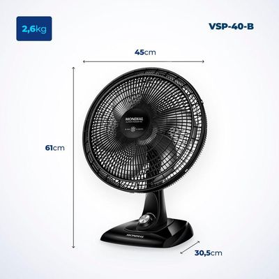 Ventilador De Mesa Mondial 6 Pás Vent 40Cm 220V/60Hz 220