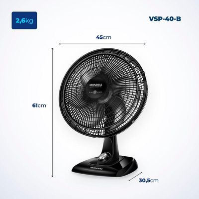Ventilador De Mesa Mondial 6 Pás Vent 40Cm 220V/60Hz 220