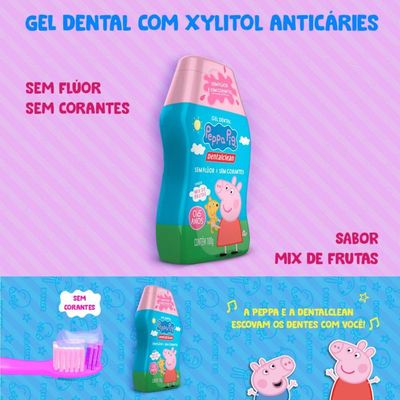 2x Gel Dental Infantil Peppa Pig - Com Fluor E Sem Fluor