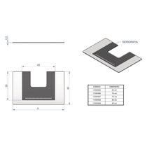 Vidro Reto Para Coifa De Parede 80 Cm