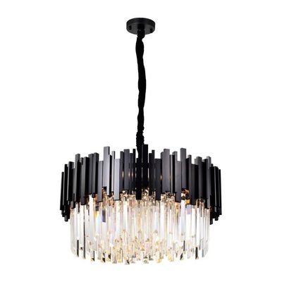 Lustre Pendente Skylight Fancy 3013 Redondo 60 G9 Bivolt Preto-transparente