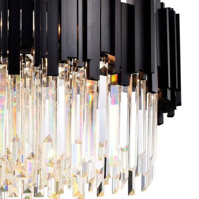 Lustre Pendente Skylight Fancy 3013 Redondo 60 G9 Bivolt Preto-transparente