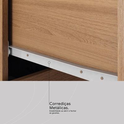 Guarda Roupa Solteiro 6 Portas E 2 Gavetas Ecom Ii - Amêndola Touch Off White