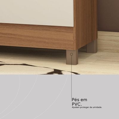 Guarda Roupa Solteiro 6 Portas E 2 Gavetas Ecom Ii - Amêndola Touch Off White