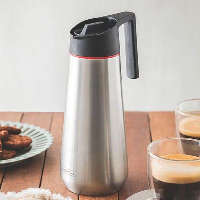 Garrafa Térmica Tramontina Exata 61638100 1l Inox E Preto Inox 61638100