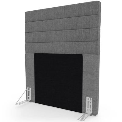 Cabeceira Cama Box Solteiro 90cm Rubi W01 Linho Cinza Escuro - Mpozenato