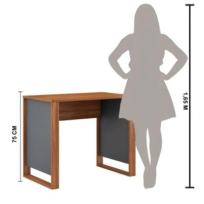 Escrivaninha 90cm Office Morada - Amendola Grafito