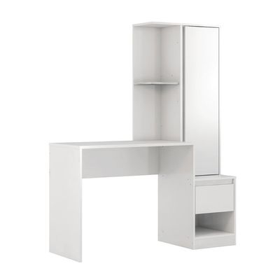Escrivaninha Com Armario 1 Porta 1 Gaveta 1 Nicho Office Morada - Branco