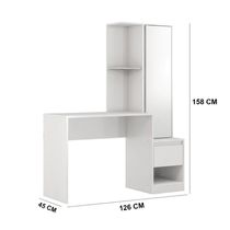Escrivaninha Com Armario 1 Porta 1 Gaveta 1 Nicho Office Morada - Branco