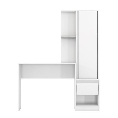 Escrivaninha Com Armario 1 Porta 1 Gaveta 1 Nicho Office Morada - Branco