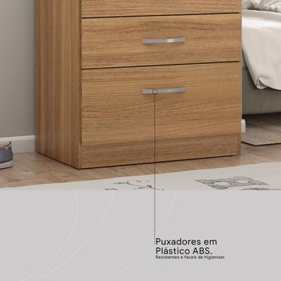 Kit Guarda Roupa Solteiro 6 Portas Flash Ii Cômoda Astral - Amêndola Touch