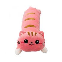 Almofada de Pelúcia Gato Rosa Mostrando a Língua 60cm