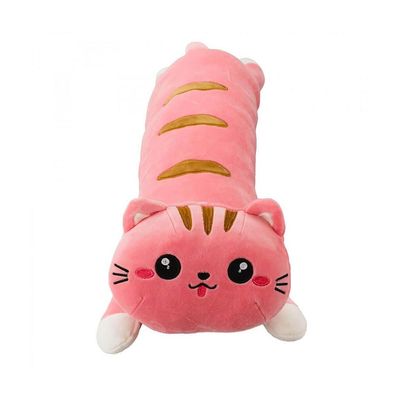 Almofada de Pelúcia Gato Rosa Mostrando a Língua 60cm