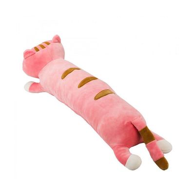 Almofada de Pelúcia Gato Rosa Mostrando a Língua 60cm