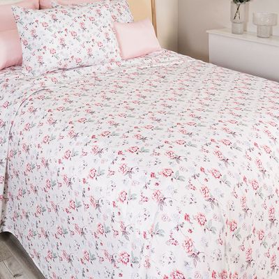 Jogo de Cama Duplo Casal 4 Peças 140 Fios 250x220cm Catarina Realce Premium - Sultan
