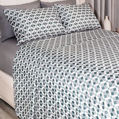 Jogo de Cama Duplo Casal 4 Peças 140 Fios 250x220cm Cael Realce Premium - Sultan