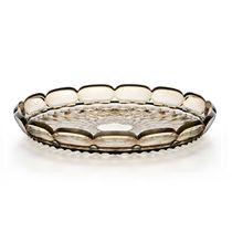 BANDEJA DE SERVIR GUZZINI SMALL EM ACRÍLICO VANITY TERRA 30CM SMOKE 128601STE282