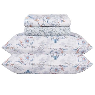 Jogo de Cama Queen Duplo 250x240cm Aurea 140F Realce Sultan