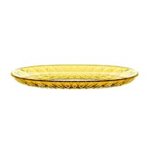 BANDEJA DE SERVIR GUZZINI OVAL SMALL EM ACRÍLICO VANITY TERRA 32CM SAFFRON YELLOW 131301STE281