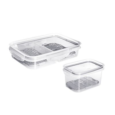 Pote Hermetico Porta Frios Frutas Trava Plastico BPA Free 2un