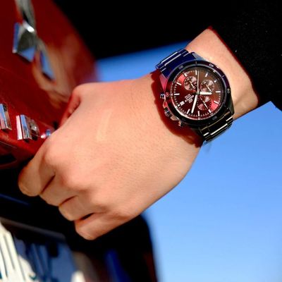 Relógio Casio Masculino Ref:Efr-526d-5cvudf Edifice Cronógrafo Prateado