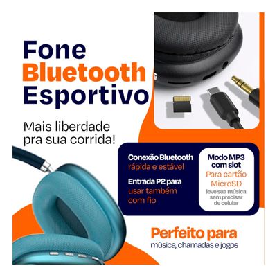 Fone de Ouvido Luxo Over Ear com Graves Nítidos