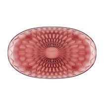 BANDEJA DE SERVIR GUZZINI OVAL LARGE EM ACRÍLICO VANITY TERRA 45CM MAUVE 131300LTE280