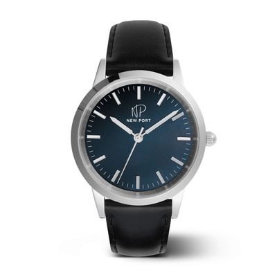 Relógio Masculino Couro Marrom Analógico Casual New Port
