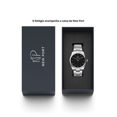Relógio Masculino Casual Analógico Elegante Robusto New Port