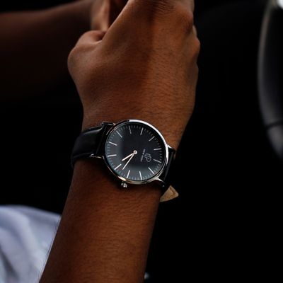 Relógio Pulseira De Couro Masculino Analógico Minimalista 40mm