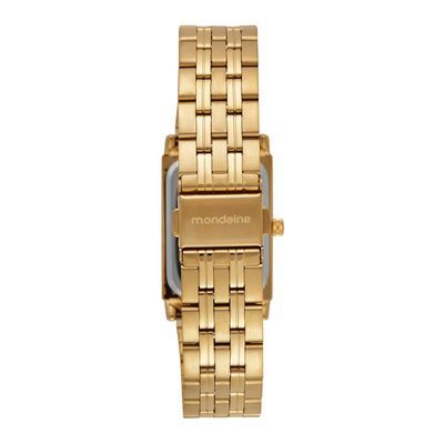 Relogio Mondaine Feminino Ref: 32959lpmvde1 Retangular Espelhado Dourado