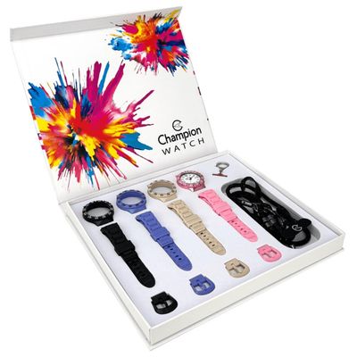 Relógio Champion Watch Ref: Cp31001v Troca Pulseiras