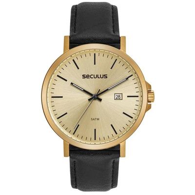 Relógio Seculus Masculino Ref: 44328gpsvdc2 Casual Dourado