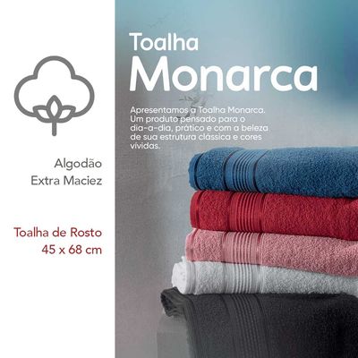Toalha de Rosto Rosa Monarca Rose Leve Macia 45x68cm