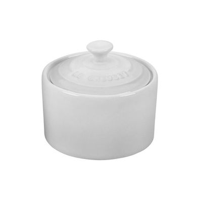 KIT LE CREUSET AÇUCAREIRO E PORTA SAL EM CERÃMICA BRANCO