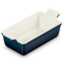 TRAVESSA LE CREUSET HERITAGE RETANGULAR EM CERÂMICA AZUL NUIT 23CM 71104231290001
