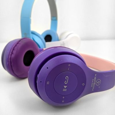 Fone De Ouvido Bluetooth Headset Com Orelha de Gatinho LED Roxo