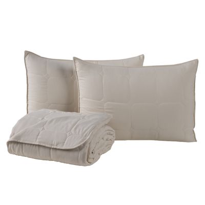 Kit Cobre Leito Colcha Speciale King Matelado Toque Acetinado 400 Fios 3 Peças Palha