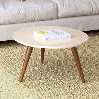 Mesa De Centro Decorativa Sofia B01 Off White Pés Palito - Lyam Decor