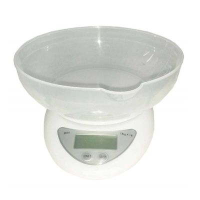 Balança Para Cozinha Digital Com Tigela Mede Volumes De Liquidos 5kg