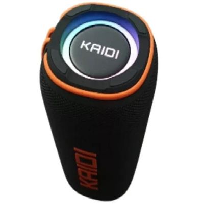 Caixa De Som Bluetooth RGB Estéreo Portátil Kaidi 60w Preto
