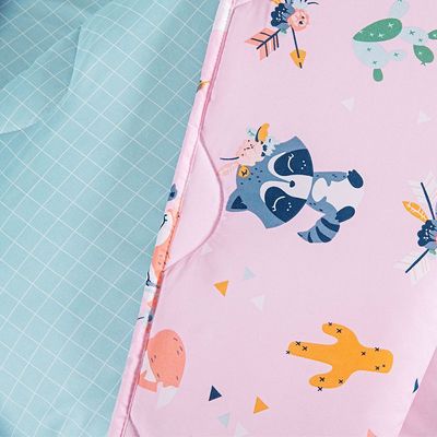 Edredom Kidsteem Solteiro Dupla Face Micropercal Foxy  - 100% Poliéster