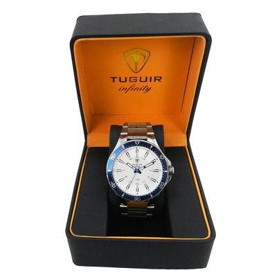 Relógio Tuguir Masculino Ref: Tgi37129 Casual Aço Prateado