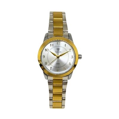 Relógio Tuguir Feminino Ref: Tg30389 Bicolor Estojo Porta Jóias