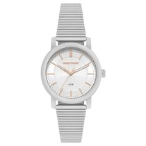 Relógio Mormaii Feminino Ref: Mo2036jz/1k Casual Aço Prateado