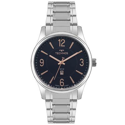 Relógio Technos Masculino Ref: 2115tzx/1a Classic Prateado